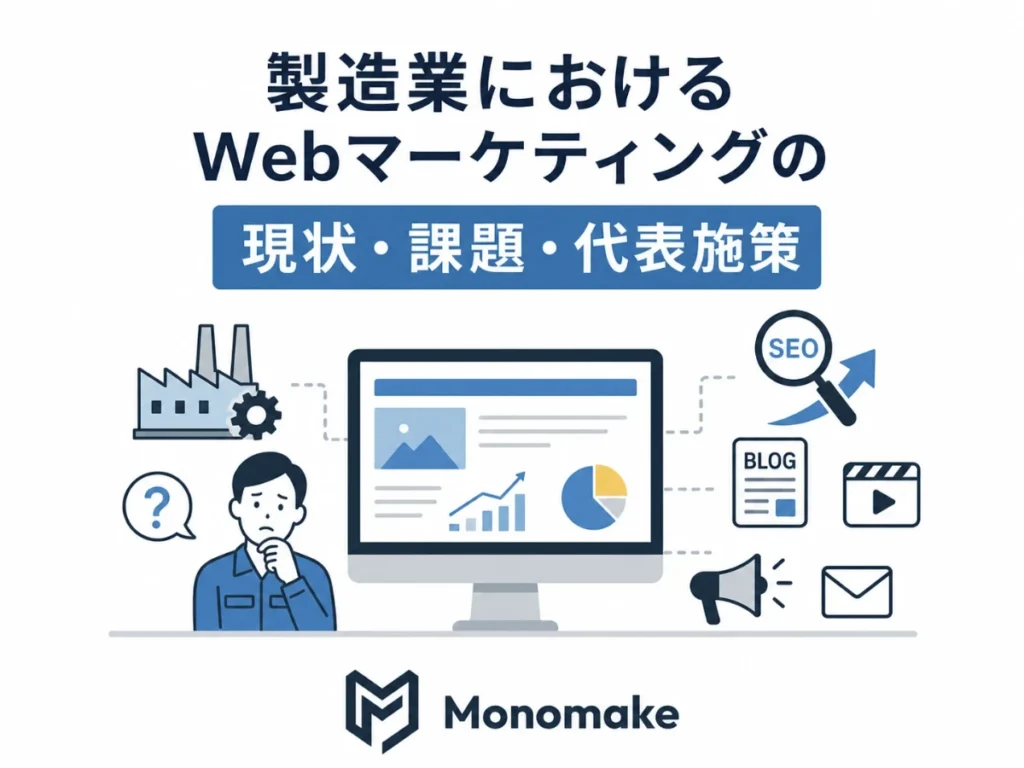 製造業におけるWebマーケティングの現状・課題・代表施策
